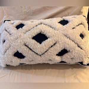 Nine West White and Black Accent Pillow